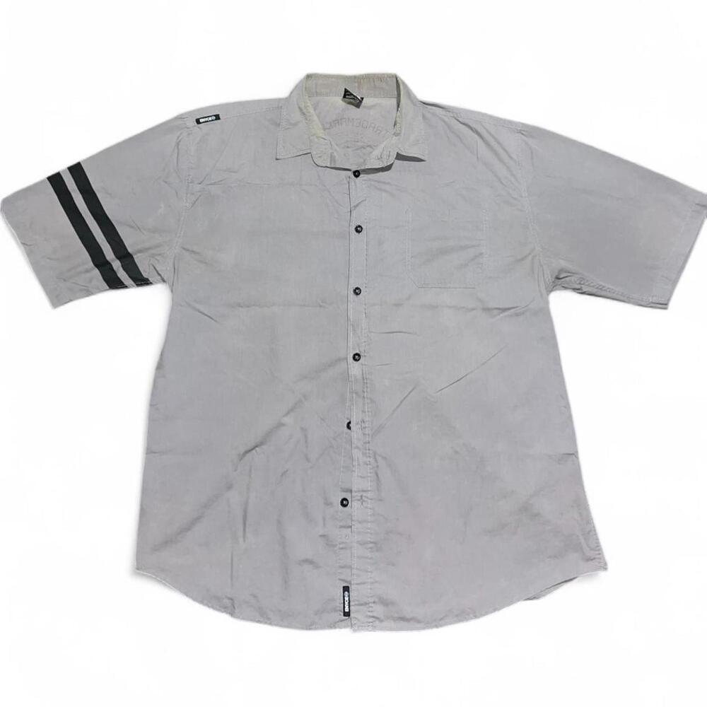 Grey and black Enyce button up shirt #skater